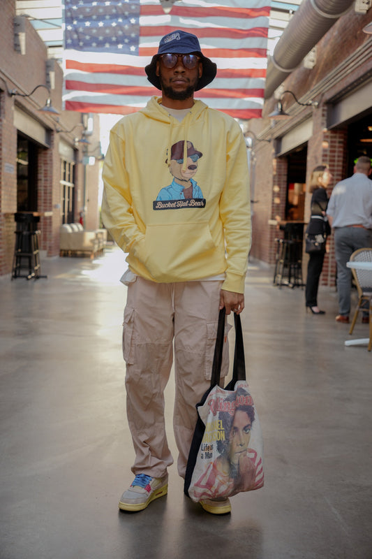 bucket hat bear hoodie