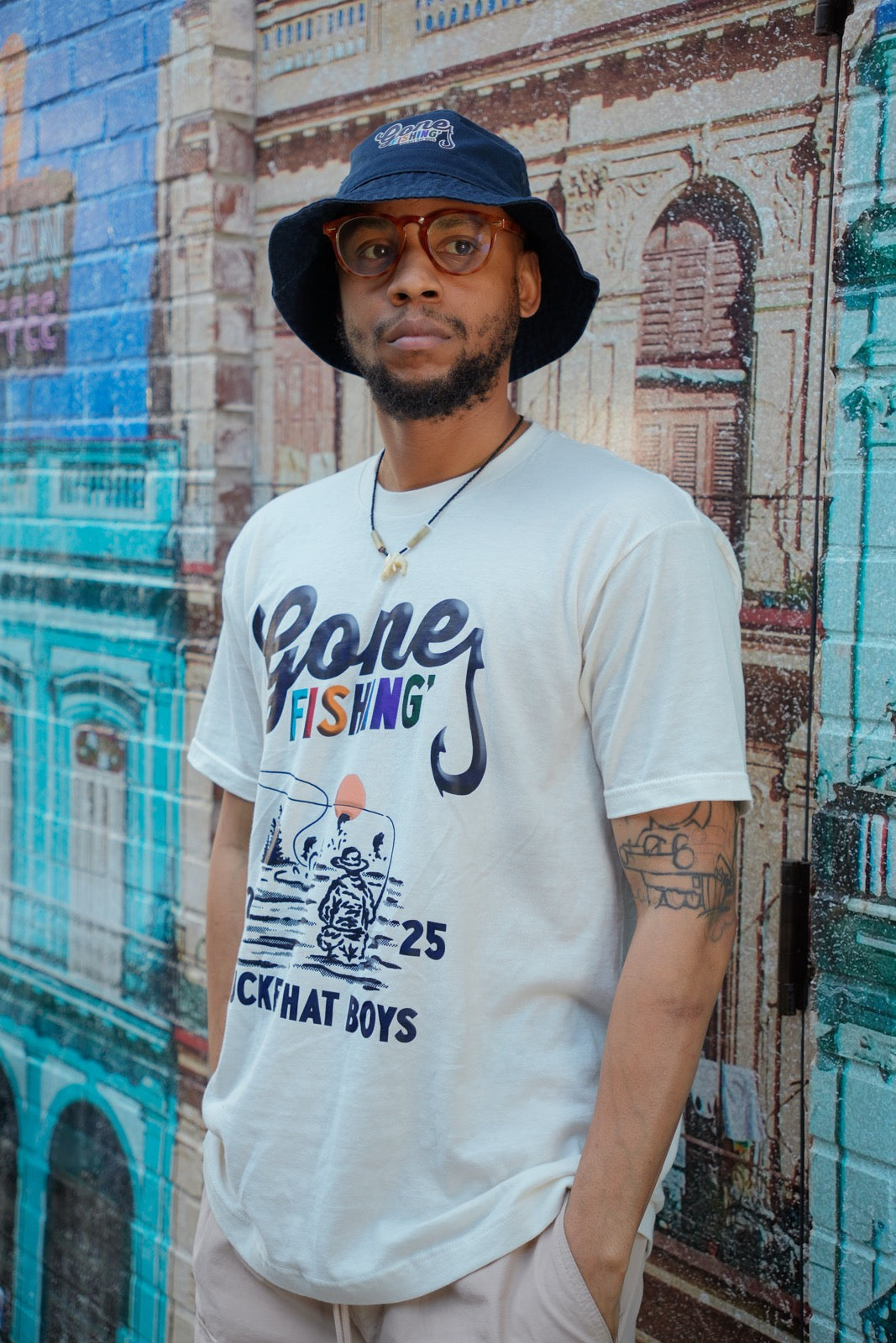 Gone Fishing 2025 Vintage White Tee