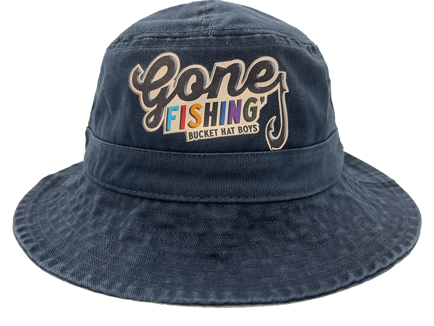 Gone Fishing Navy Bucket Hat